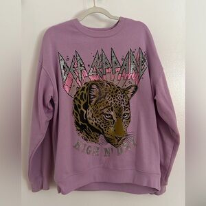 Def Leppard Purple Graphic Sweatshirt